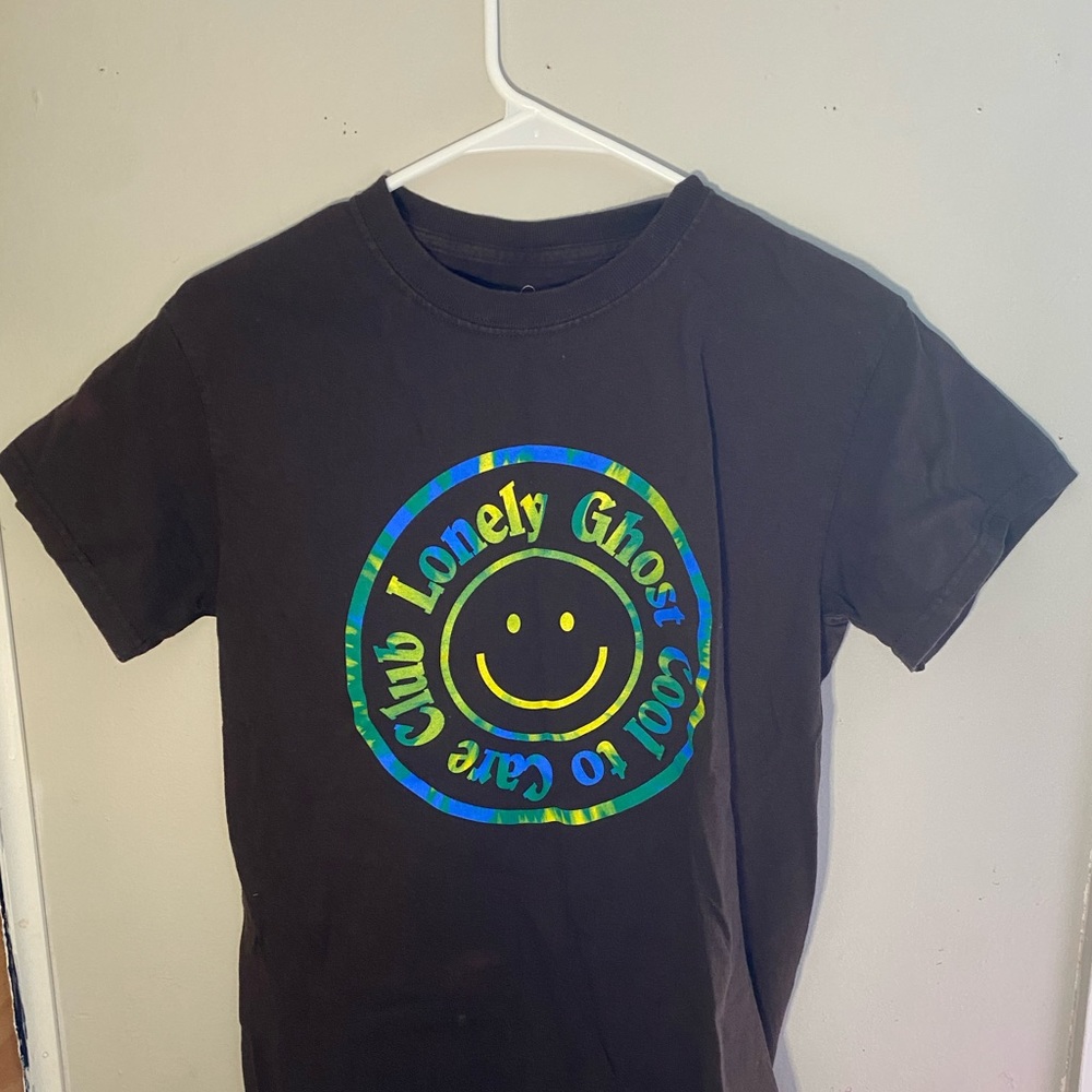 Lonely Ghost it’s cool to care brown tee